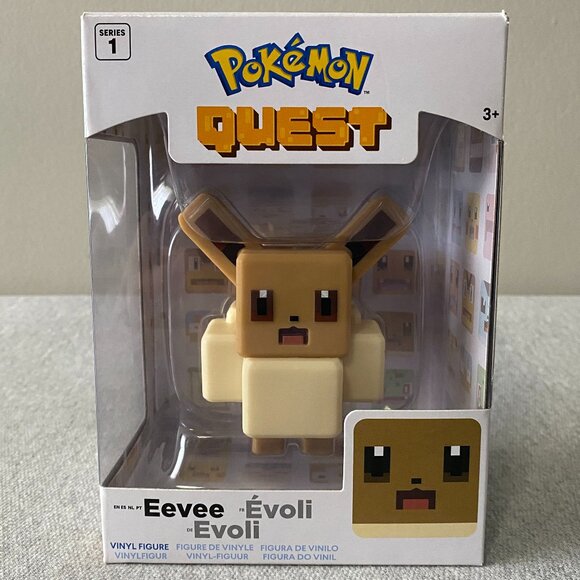NWT 2019 Wicked Cool Toys Pokémon Quest Series 1 Eevee Vinyl Figure - Picture 1 of 11
